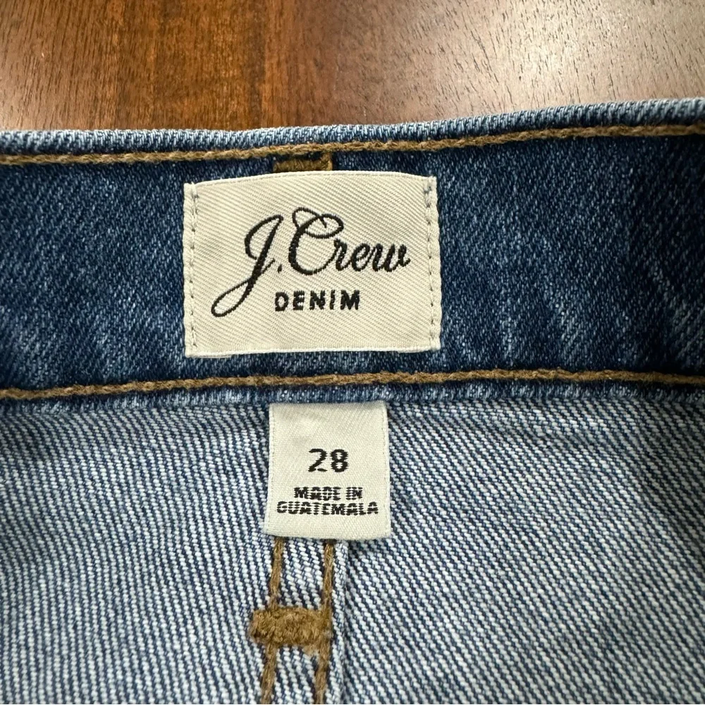 J. Crew Button Front Denim Jean Mini Skirt Size 28
